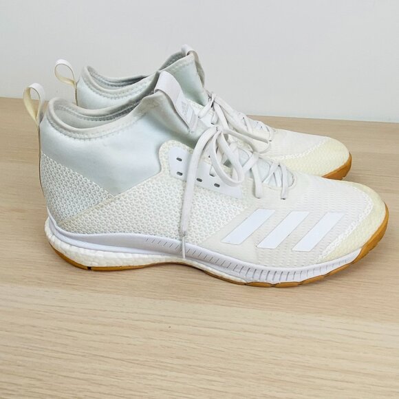 Adidas Crazyflight x3 Mid Volleyball White Ivory Shoe, Size Women 13 / Men 12 - Picture 1 of 16